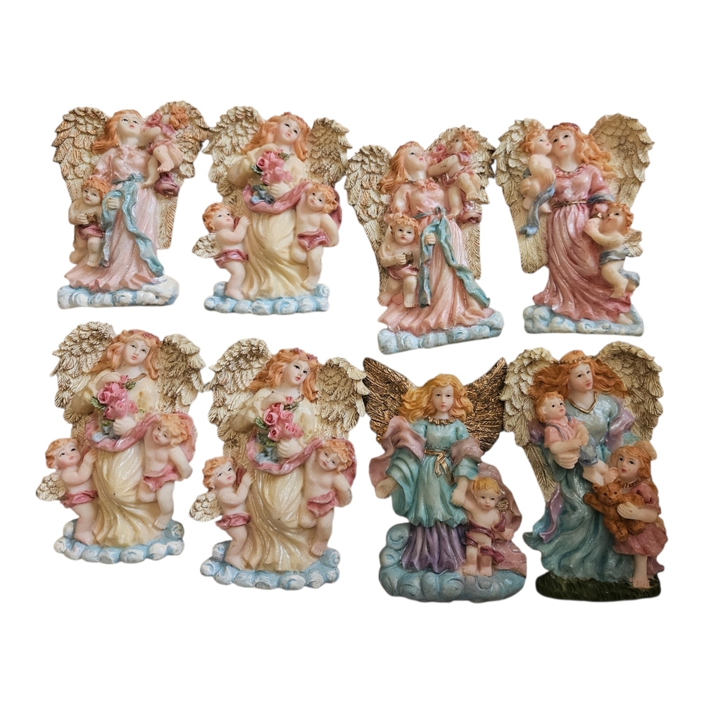 Vintage Fairy Baby Angel Cherub Magnet Lot Pastel Decorative Fridge lot 8 MS68